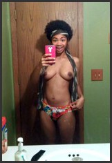 Nude and topless mirror selfies from ebony..